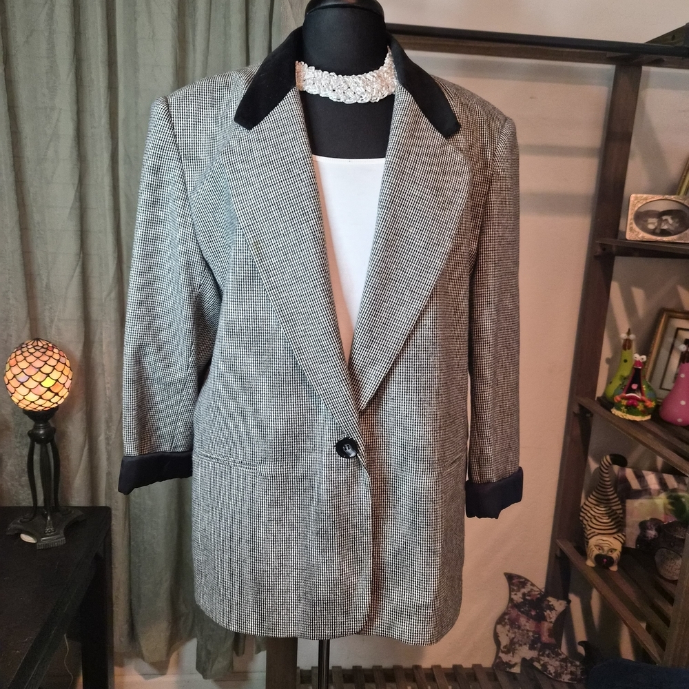 Alfred Dunner Sophisticated Vintage Houndstooth Women's Jacket #0043